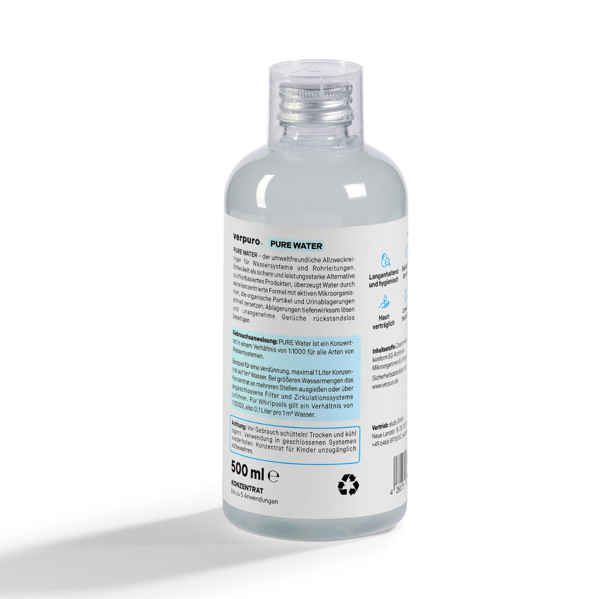 verpuro® Pure Water probiotischer Wasserreiniger - Konzentrat 500 ml