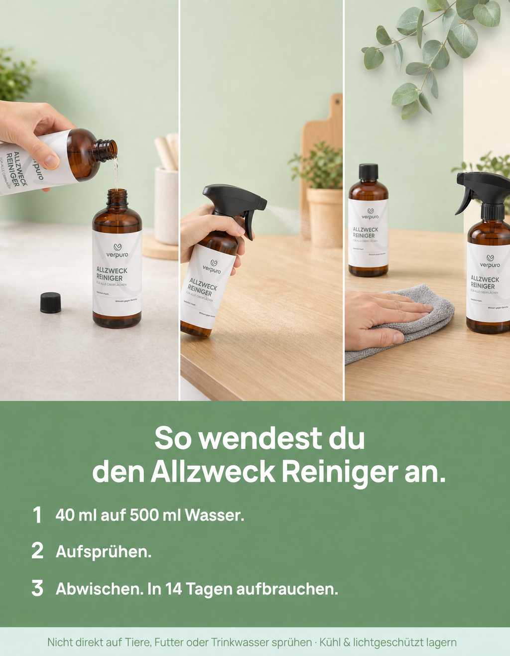 Küche & Bad Set – Allzweck- und Bad-Reiniger (2 × 500 ml)